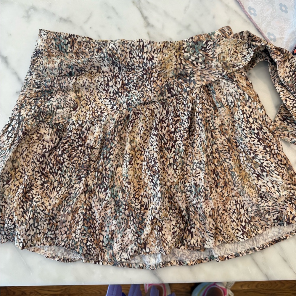 Zara Multicolor Patterned Mini Skirt